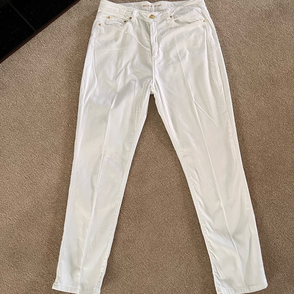 Michael Kors 
White Straight-Leg Jeans